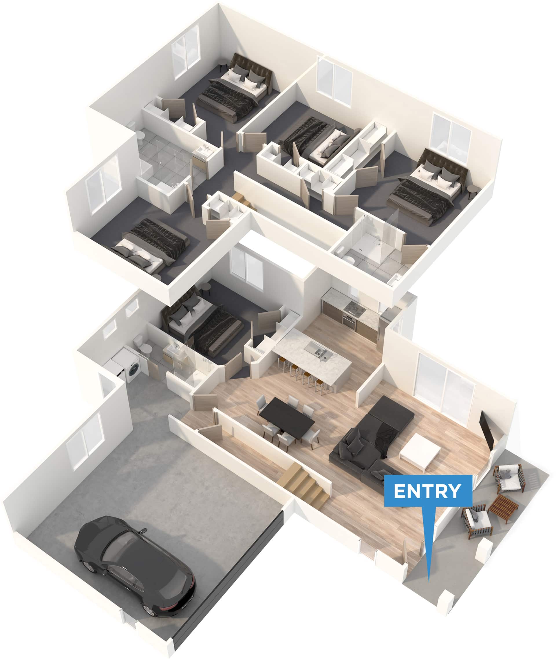 Abbott floor plan in 3D