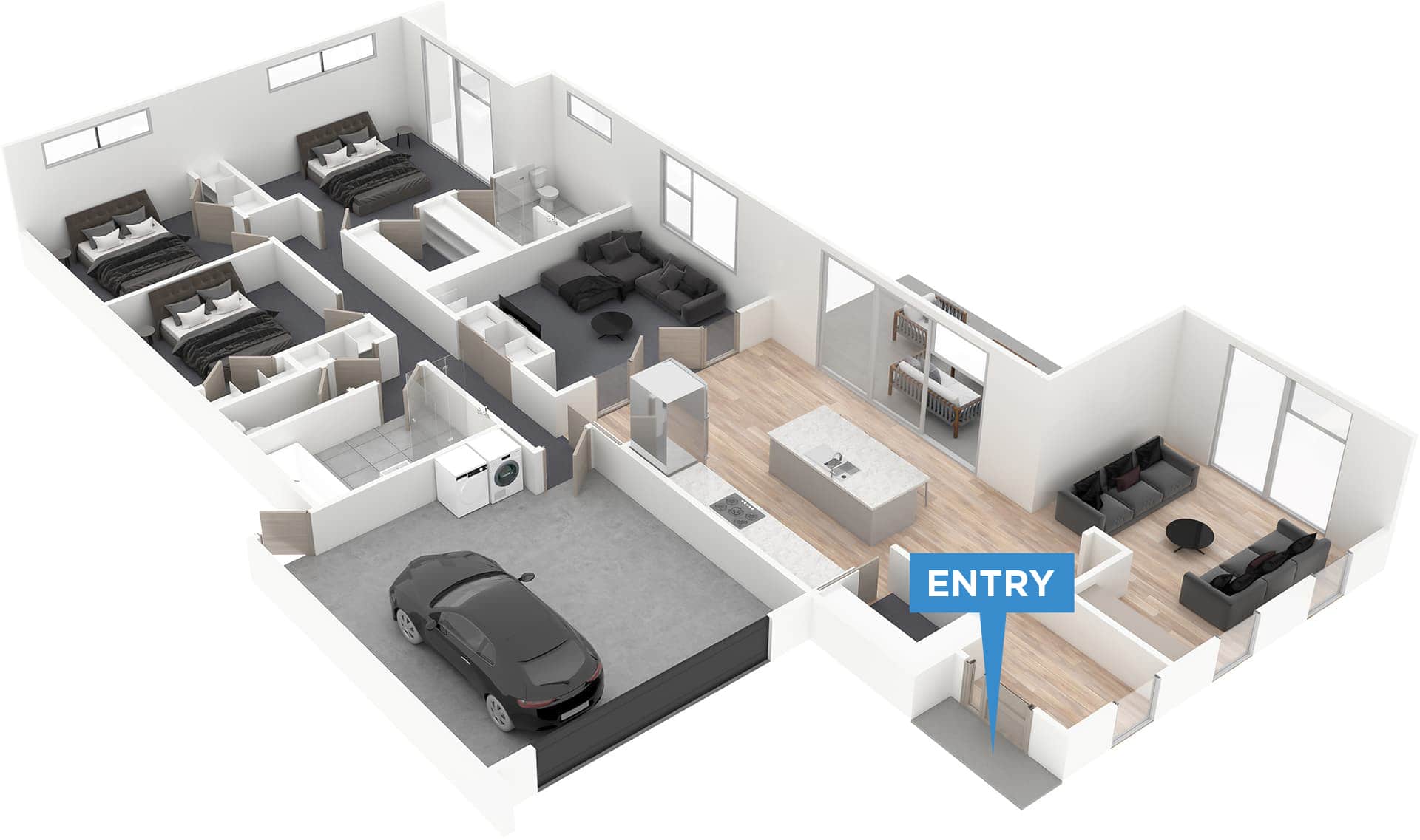 Cardrona floor plan in 3D