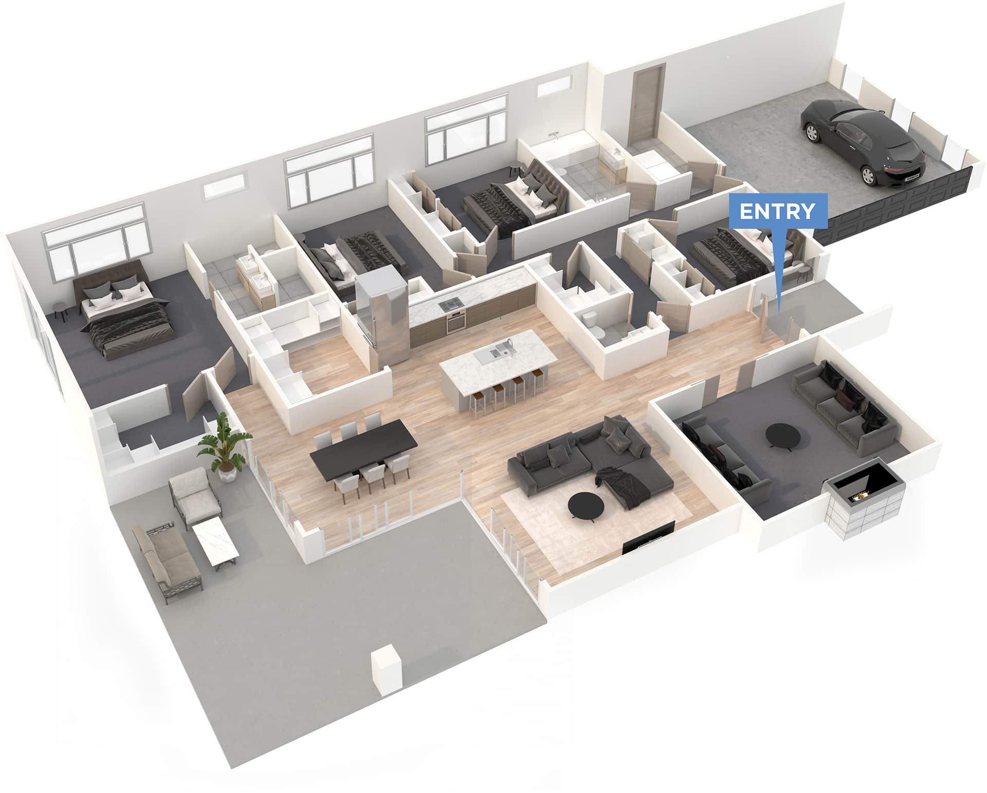 Matua floor plan in 3D