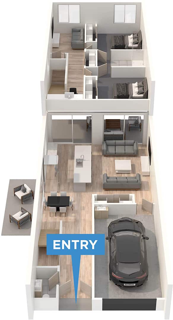 Rakiura floor plan in 3D