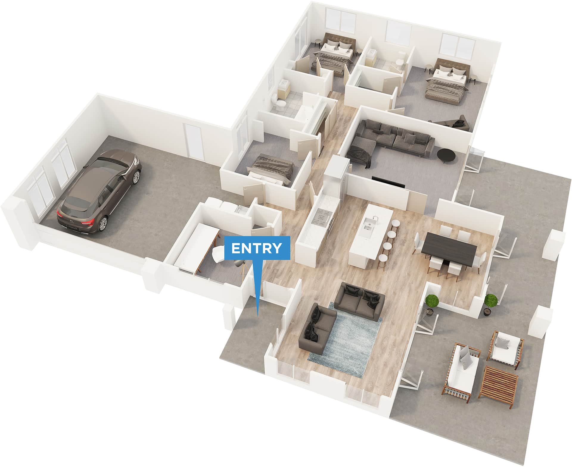 Victoria floor plan in 3D