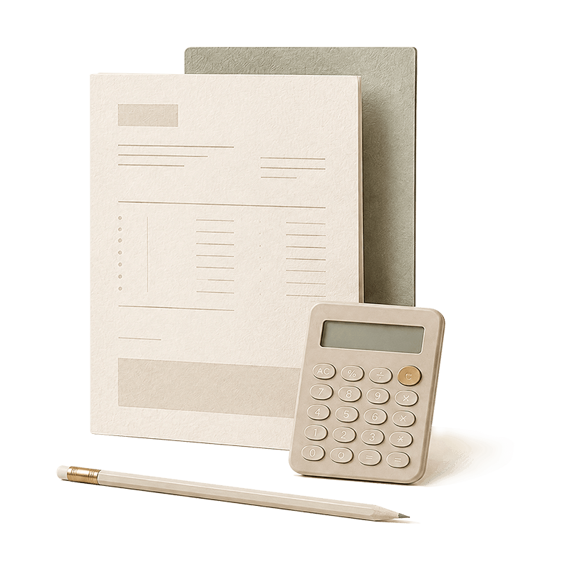 Estimate paperwork and calculator